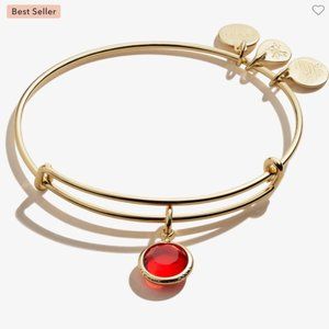 Alex and Ani Birthstone Charm Bangle, July/Ruby
